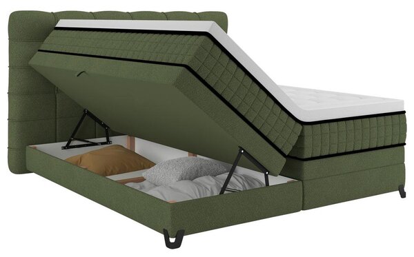 Premium Living Postelja Boxspring Carmen C, Zelena, 160x200