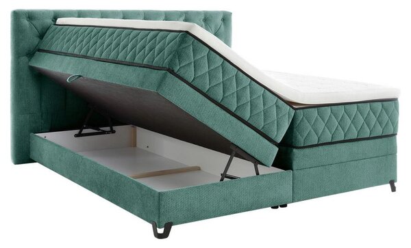 Modern Living Postelja Boxspring Carmen, Turkizna, 180x200