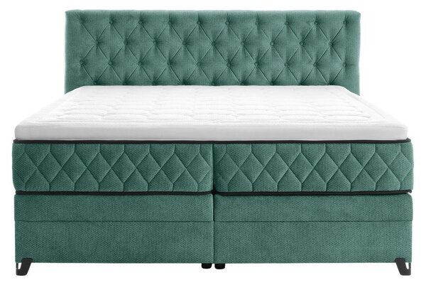 Modern Living Postelja Boxspring Carmen, Turkizna, 180x200