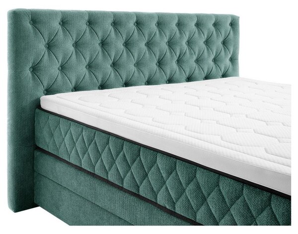 Modern Living Postelja Boxspring Carmen, Turkizna, 180x200
