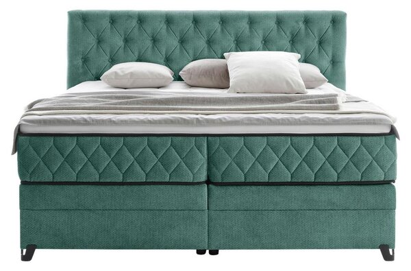 Modern Living Postelja Boxspring Carmen, Turkizna, 180x200