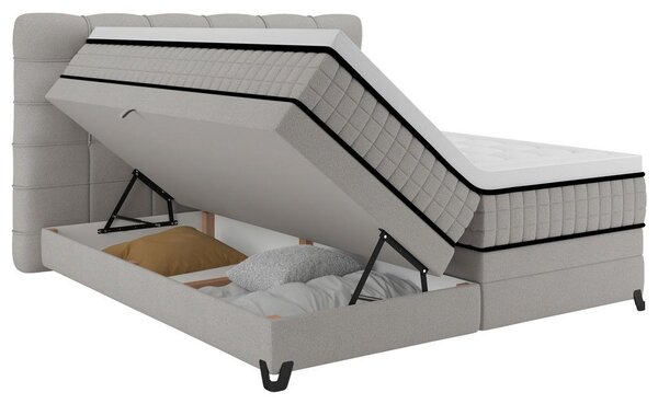 Premium Living Postelja Boxspring Carmen C, Siva, 180x200
