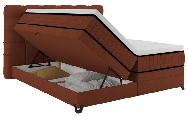 Premium Living Postelja Boxspring Carmen C, Rjava, 160x200