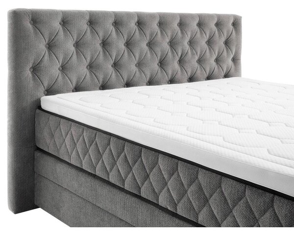 Modern Living Postelja Boxspring Carmen, Siva, 160x200