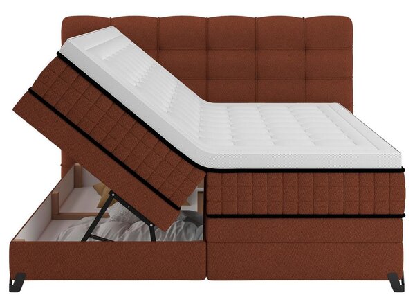 Premium Living Postelja Boxspring Carmen C, Rjava, 180x200