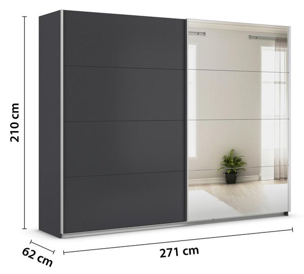 Modern Living Omara Z Drsnimi Vrati Feldkirch, Siva