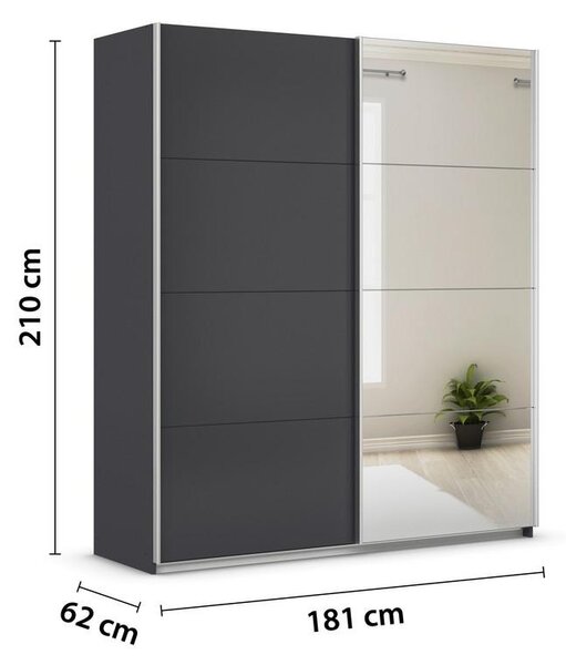Modern Living Omara Z Drsnimi Vrati Feldkirch, Siva