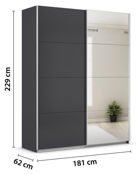 Modern Living Omara Z Drsnimi Vrati Feldkirch, Siva