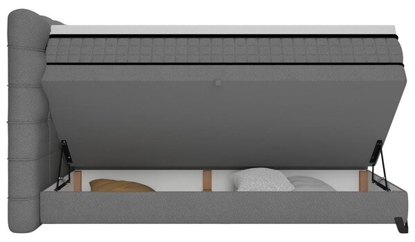 Premium Living Postelja Boxspring Carmen C, Temno Siva, 160x200