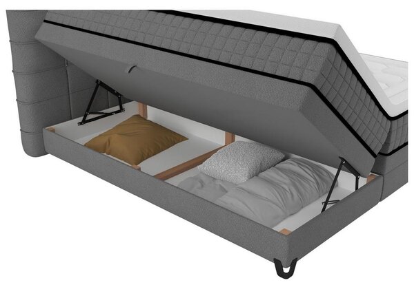 Premium Living Postelja Boxspring Carmen C, Temno Siva, 160x200