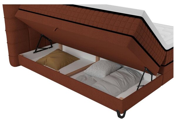 Premium Living Postelja Boxspring Carmen C, Rjava, 160x200
