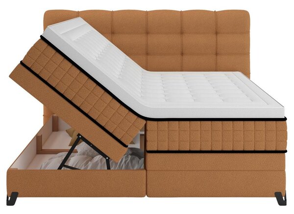 Premium Living Postelja Boxspring Carmen C, Opečnato Rjava, 160x200