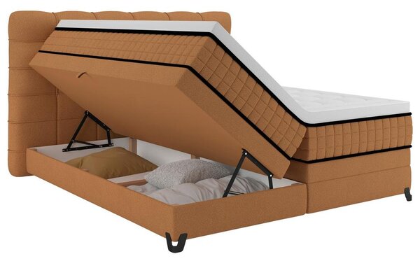 Premium Living Postelja Boxspring Carmen C, Opečnato Rjava, 160x200