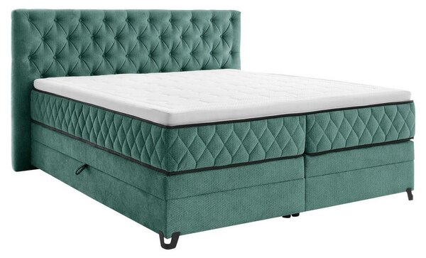 Modern Living Postelja Boxspring Carmen, Turkizna, 160x200