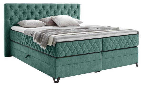 Modern Living Postelja Boxspring Carmen, Turkizna, 160x200