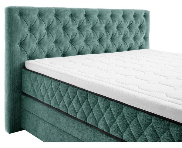 Modern Living Postelja Boxspring Carmen, Turkizna, 160x200