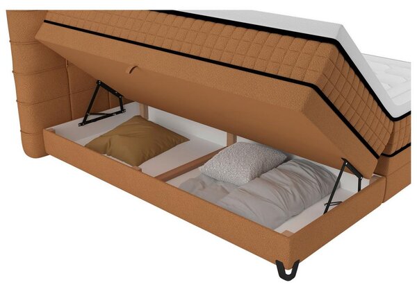 Premium Living Postelja Boxspring Carmen C, Opečnato Rjava, 160x200