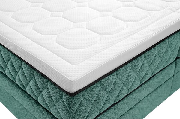 Modern Living Postelja Boxspring Carmen, Turkizna, 160x200