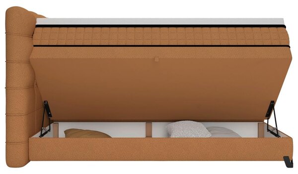 Premium Living Postelja Boxspring Carmen C, Opečnato Rjava, 160x200
