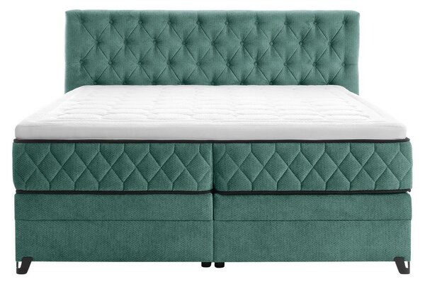 Modern Living Postelja Boxspring Carmen, Turkizna, 160x200