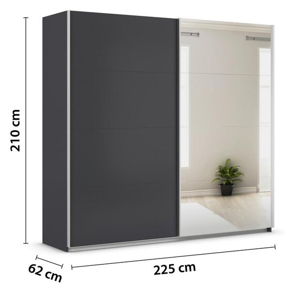 Modern Living Omara Z Drsnimi Vrati Feldkirch, Siva