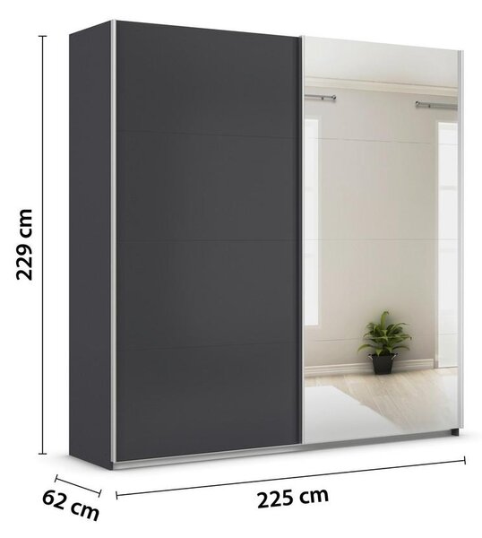 Modern Living Omara Z Drsnimi Vrati Feldkirch, Siva