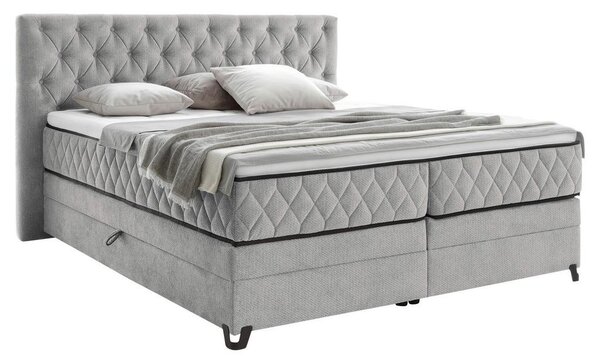 Modern Living Postelja Boxspring Carmen, Srebrna, 160x200