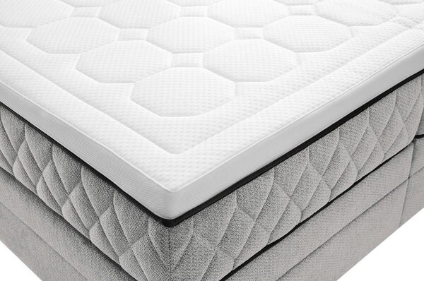 Modern Living Postelja Boxspring Carmen, Srebrna, 160x200