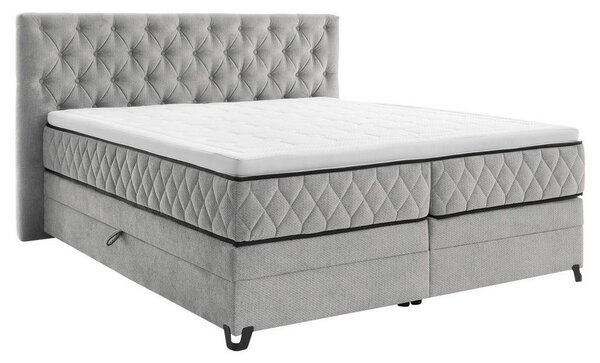 Modern Living Postelja Boxspring Carmen, Srebrna, 160x200