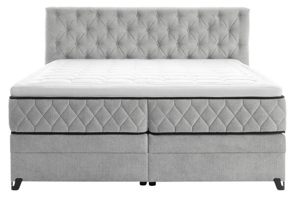 Modern Living Postelja Boxspring Carmen, Srebrna, 160x200