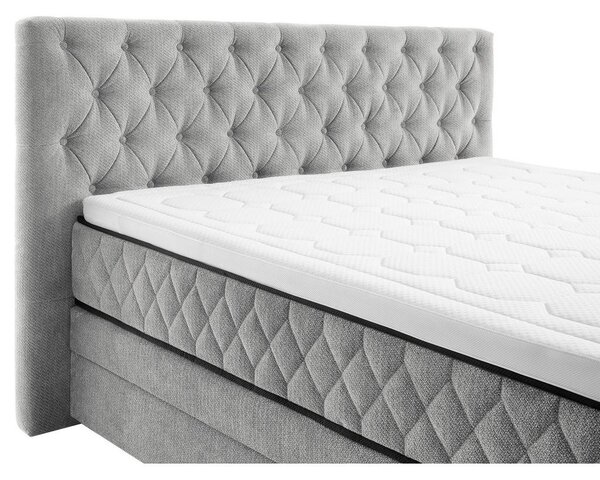Modern Living Postelja Boxspring Carmen, Srebrna, 160x200