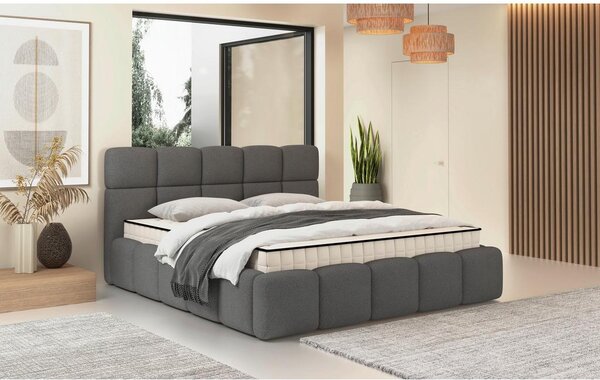 Modern Living Oblazinjena Postelja Cloudy, Siva, 160x200