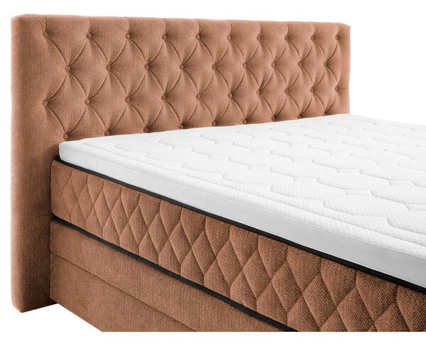 Modern Living Postelja Boxspring Carmen, Barva Lešnika, 160x200