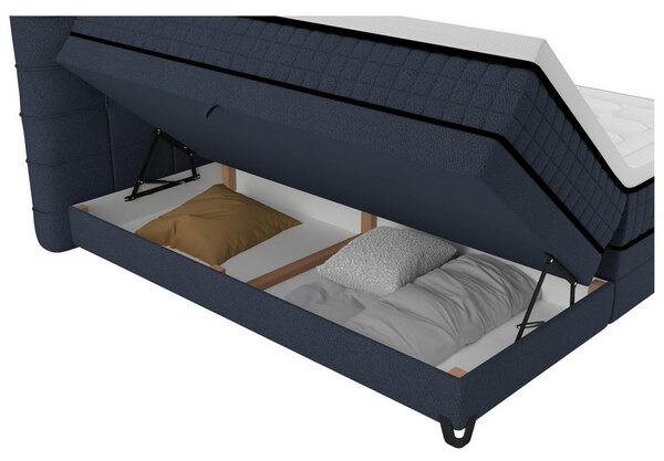 Premium Living Postelja Boxspring Carmen C, Modra, 160x200