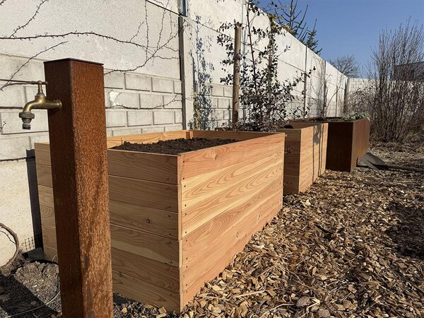 ATMOWOOD Visoka greda iz macesna 120 x 60 x 60 cm