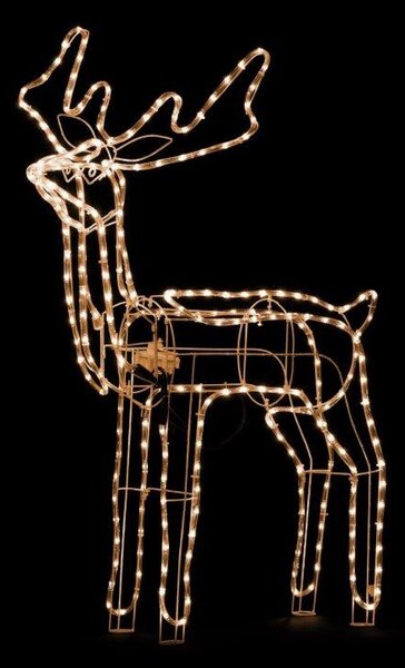Rumen LED svetleči severni jelen MEDIUM, 90 cm