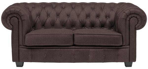 CHESTERFIELD ZOFA, temno rjava tekstil