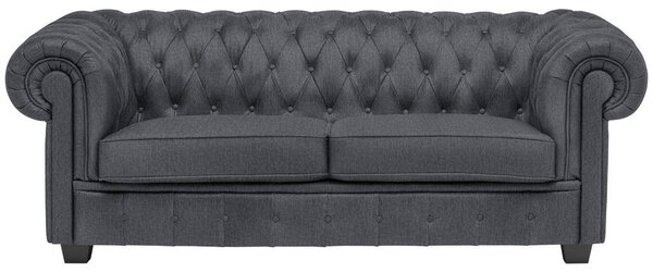 CHESTERFIELD ZOFA, siva tekstil