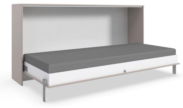 ZLOŽLJIVA POSTELJA 90 cm x 200 cm , leseni material siva, sahara