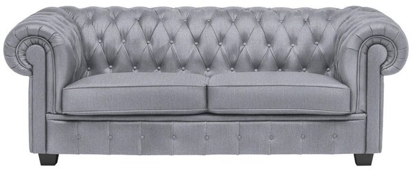 CHESTERFIELD ZOFA, svetlo siva tekstil