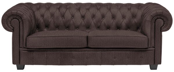 CHESTERFIELD ZOFA, temno rjava tekstil