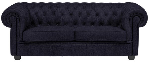 CHESTERFIELD ZOFA, črna tekstil