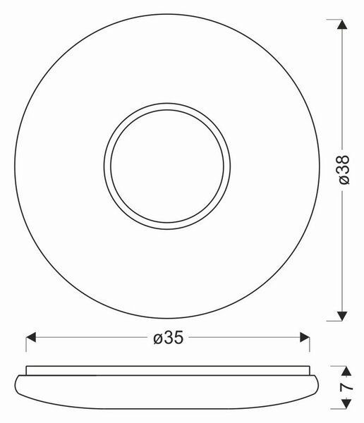 STROPNA LED-SVETILKA Uran 1850 lm 4000 K