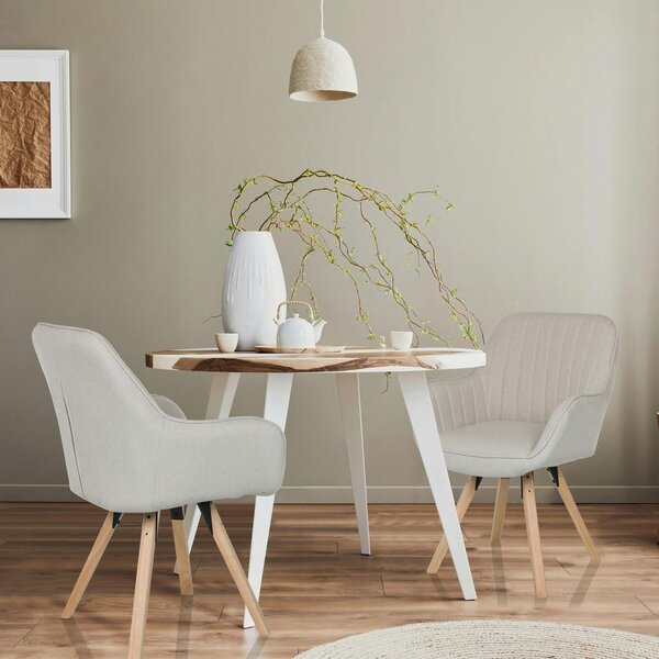 MID.YOU Naslanjač Scandi Soft, Krem Barva