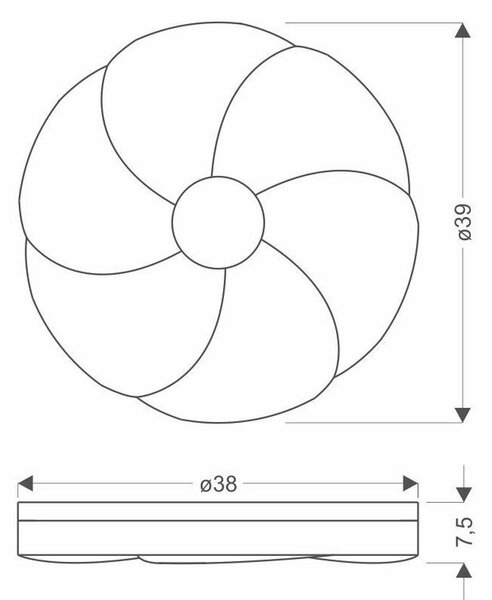 STROPNA LED-SVETILKA Fiorino 2150 lm 4000 K
