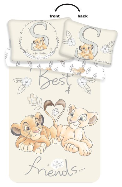 Bombažna posteljnina za otroško posteljico LION KING BF krem barve Dimenzije posteljnine: 40 x 60 cm | 100 x 135 cm