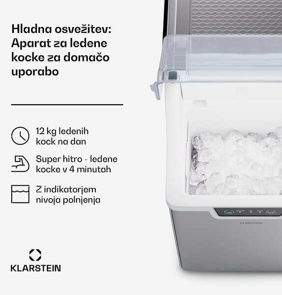 Klarstein Izdelovalnik ledenih kock, Wallberg Nugget Ice Maker