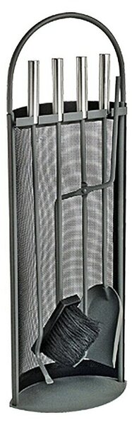 Lienbacher Garnitura za kamin (4 -del., Antracitne barve, Višina: 66 cm)