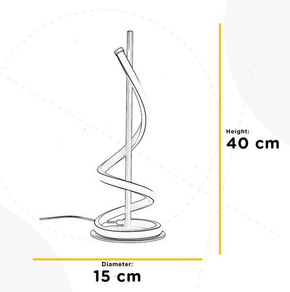 NAMIZNA LED-SVETILKA TWIST 15/15/40 cm