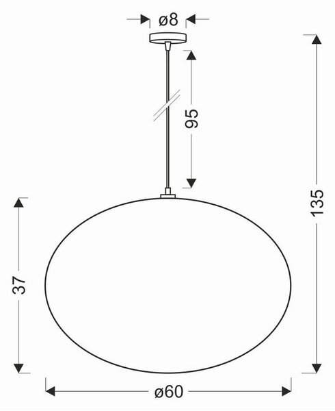 VISEČA NIHALNA SVETILKA Mellow 60/60/135 cm E27